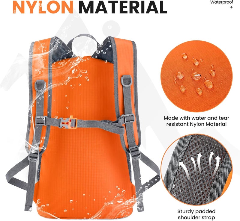 Venture Pal 35L Ultralight Lightweight Packable Foldable Travel Camping Hiking Outdoor Sports Backpack Daypack - Image 4